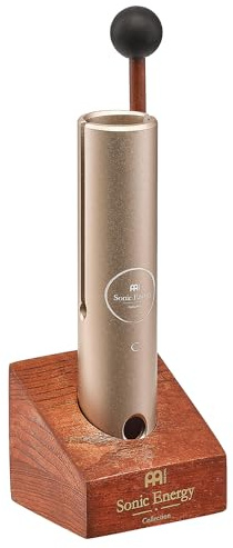 Sonic Energy Wah-Wah Tube, Champagner-Gold (WWTC6) | Single, 432 Hz, Ton C6, inkl. Ständer, Hülle und Schlägel, Aluminium, Eschenholz