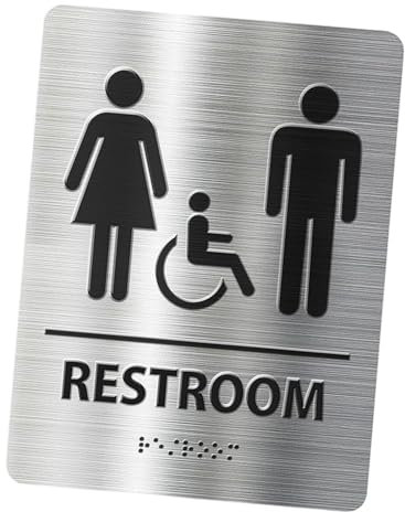 Baoblaze Toilettenschild, Waschraumschild, Business-Toilettenschild, Badezimmerschild für Männer und Frauen, Geschäfte, Waschraum, Büro, Gebäude, Hotel, Style D