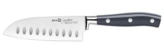 BRA Signature | Cuchillo santoku 130 mm, Acero Inoxidable alemán forjado con Molibdeno Vanadio, Mango Remachado ABS, Diseño Ergonómico, Hoja 1,6 mm espesor