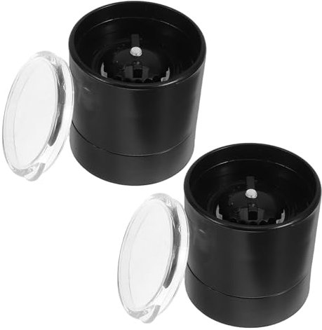 MAGICLULU 2pcs Stainless Steel Mill Lid Covers Grinder Top Caps for Kitchen Salt Pepper Shaker Spice Jar Accessories, Compatible Manual Salt Pepper Mills