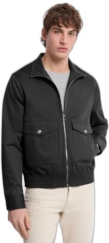 Michael Kors Men's Cotton Harrington Jacket, Black, X-Large