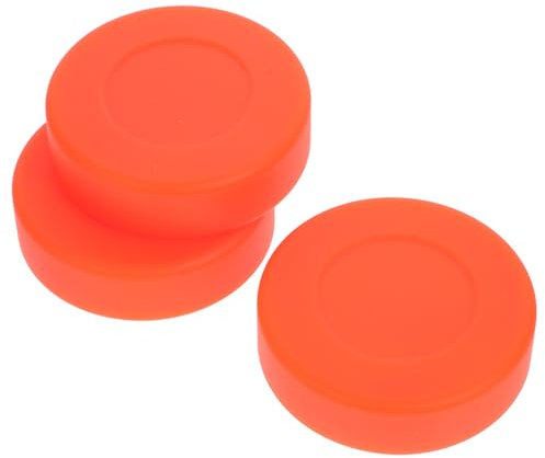 ifundom 3stücke Teiliges Hockey Training Puck Orange Aus Langlebigem PVC Einstellbare Härte Ergonomisch Für Erwachsene Üben Von Street Eishockey Perfekter Spielball Für Wettkämpfe Und TRAI