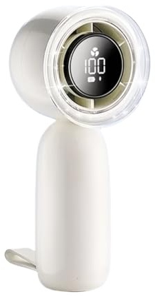 FUBESK Mini ventilateur rechargeable par USB, ventilateur portable à 3 vitesses avec charge USB-C pour voyage, bureau et utilisation à domicile, blanc