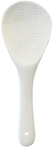 COHEALI Cucchiaio da Riso in Ceramica Bianco, Leggero e Facile da Impugnare, Mestolo Antiaderente per Cucina Domestica e Servire Riso Stile