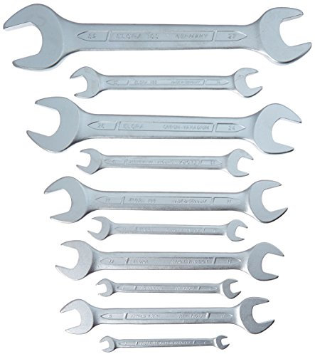 Elora 100501021002 Doppelmaulschlüssel Set 6-32mm 10 Stück DIN-1