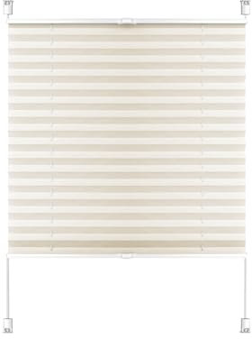plissees zum kleben, 115 x 130 cm Sicht- und Sonnenschutz, Blickdicht Sonnenschutz Jalousie ohne Bohren zum Kleben, für Fenster & Tür ohne Bohren, Creme Farben