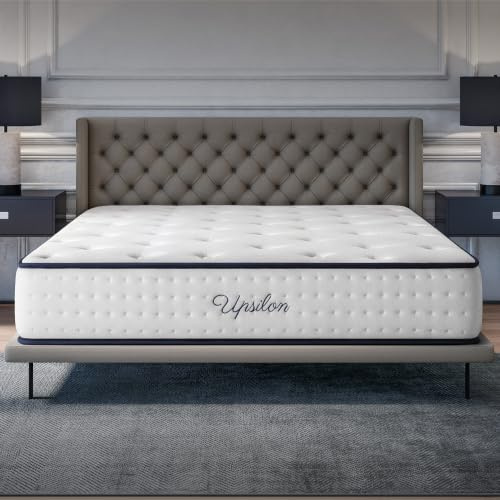 COSMOS - Colchón Viscoelástico 135x190 cm - Altura 30 cm - Upsilon - Espuma HR y Blue Latex - Firme, Transpirable, Hipoalergénico, Ergonómico - Cara Invierno Verano, 7 Zonas Confort