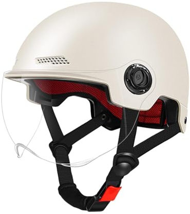 Rurunklee Elektro-Fahrradhelme für Erwachsene, Fahrradhelme mit Visier – stoßfeste Fahrradhelme, abnehmbare Brille, entspiegelt, Härtegrad 2H | E-Bike-Helme