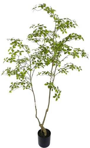 AfanD Artificial Gardenia Tree,6ft（1pack） Tall Fake Plants Artificial Mahonia fortunei Plants for Indoor, Fake Trees for Office Home Living Room Floor Patio Greening Porch Decor