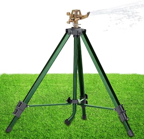 Aspersor de trípode, aspersor de impacto, aspersor de alto rendimiento, trípode para aspersores con cobertura de superficie grande de 0 a 360 grados para terraza