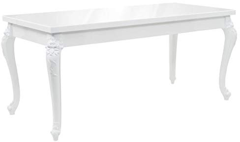 Xichuzi Esstisch, Küchentisch, Esszimmertische, Esszimmermöbel, Esszimmer, Couchtisch, Esstischgruppe, Tisch, 179 x 89 x 81 cm Hochglanz Weiß