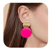 HolidayQbee Boucles d'oreilles à clip pour femmes, hypoallergéniques, bijoux non ternissants et cadeaux, accessoires élégants pour oreilles sensibles, Cuivre, Pas de gemme