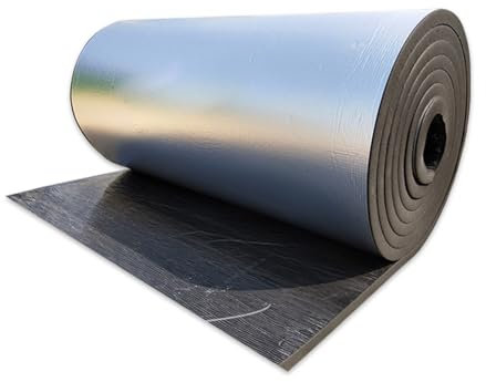 Rouleau de Papier Aluminium Autocollant insonorisant, Feuille Isolante, réflecteur de radiateur, pour Mur, Toit de Grenier (Couleur : 15 mm (épaisseur), Taille : 1 m²)