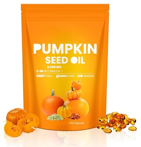 Pumpkin Seed Oil Capsules for Hair Growth, Supports Hair Growth | Small Capsules, Easy to Use,1pcs