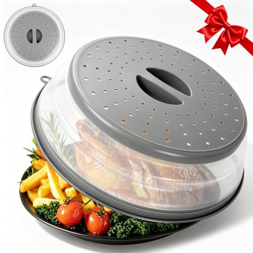 Nuyoah Mikrowellen Abdeckung Faltbare abdeckhaube mikrowelle deckel haube | Mikrowellenhaube Mikrowellenabdeckung Microwave Cover Mikrowellenabdeckhaube Mikrowellendeckel 26.5cm 1Stk für Obst Gemüse