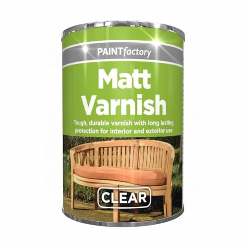 Milena Clear Matt Varnish 300ml, Water Resistant, Ultra-Durable Finish, Indoor & Outdoor Wood Floor Varnish, Quick Drying Formula, Waterproof & UV-Protected Matte Finish for Wood & DIY Project (1)