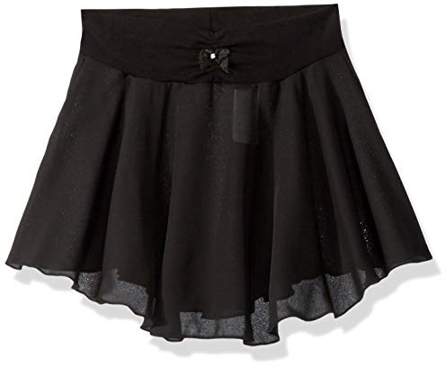 Capezio girls Girls' Pull-on Georgette skirts, Black, 7 8 US