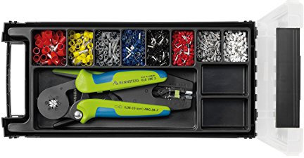 Rennsteig Aderendhülsen (Kabelschuhe) Set, + Crimpzange, Abisolierzange - 0,5; 0,75; 1; 1,5; 2,5; 4; 6; 10mm²; - 610902