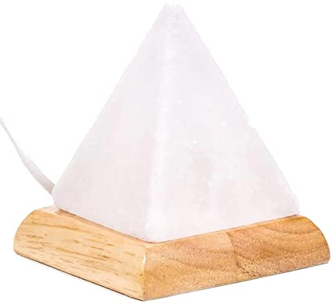 Mini lampada piramide di sale dell'Himalaya con lampada a LED