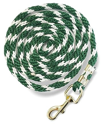 Pferdelinis Führstrick für Pferd - Anbindestrick in verschiedenen stylischen Designs, Führleine, Anbindeseil Pony, Esel, Ziege (Grün)