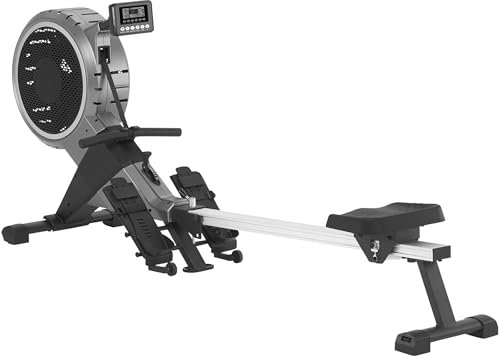 MAXXUS Rudergerät 7.4 - Klappbar, Verstellbar, Magnetbremssystem, Luftwiderstand, 8 Stufen, 120 kg, LCD, Kugelgelagerter Rudersitz, Ergonomisch - Rudermaschine, Ruderzugmaschine, Rower für Zuhause