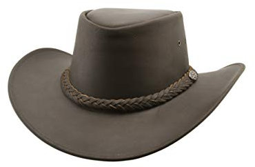 Black Jungle Calgary Lederhut Cowboyhut Australienhut Hut (Braun, M)