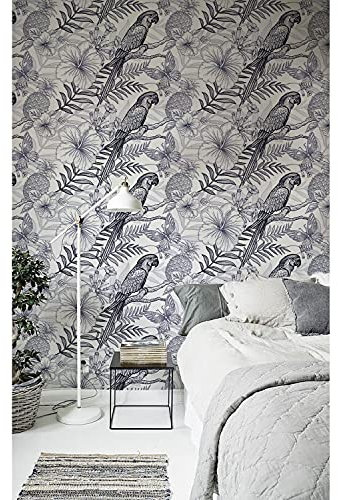 Coloray Fototapete 104x70 cm Selbstklebende Tapete Mehrfach Klebbar Wandaufkleber Zimmer, Wohnzimmer, Büro Zuhause Dekor Einfach Ablösbar An Einer Wand - Tropische Papageien
