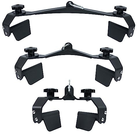Nebula Power Bar Lat Pull Down Bar Attachments | Cable Pulley Machine System | At Home or Gym | 3 Handle Types for Weightlifting, Strength Training, Triceps, Back, Shoulders | Set of 3