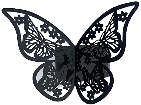 50 Stück Ausgehöhlte Schmetterling Papier Serviettenringe,Papier Serviettenring Serviettenschnallen Band Tischdekorationen Serviettenhalter Serviette Ringe für Hochzeit Party Geburtstag Weihnachten