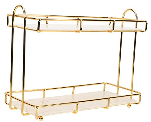 WOONEKY Porta Cosmetici Da Bagno Espositore Per Oggetti Portaoggetti in Stile Nordico Organizzatore Da Scrivania Per Bagno Cucina e Soggiorno