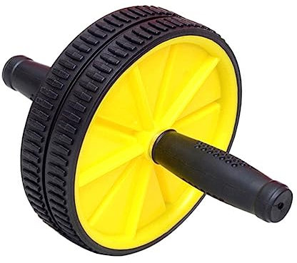 BESPORTBLE Bauchmuskeltrainer Bauchmuskelrad Doppelrad 175mm Stahlrohr PVC Rutschfester Griff Übungsrolle Fitnessgerät für Männer und Frauen Ganzkörpertraining Zuhause