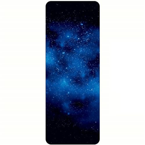FANSU Tragbare Reise-Yogamatte 1mm Dick Faltbare Gymnastikmatte, Weich Leicht Übungen Trainingsmatte für Pilates,Yoga, Bikram, Stretching -322 (183cmx68cm,Sternenklarer Himmel)