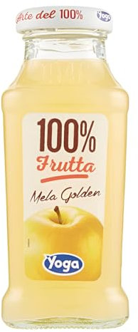 Yoga Succo di Frutta Mela Golden 100% Confezione da 12 Bottiglie da 200 ml