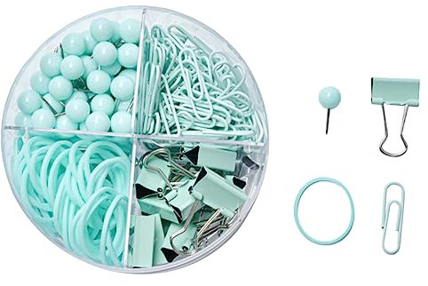 Set mit Multifunktionalen Binderclips Aktenhalter-clips Dekorativen Büroklammern für Büro Zuhause Schule Mintgrün