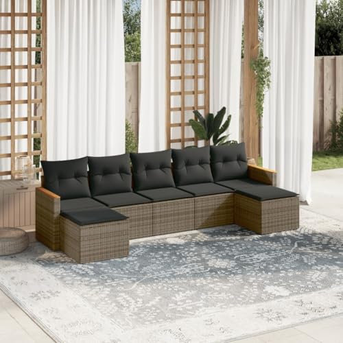Festnight Loungemöbel Set mit Stauraum Gartenlounge XXL Groß Garten Lounge Rattan Sofa Outdoor Polyrattan Gartensofa Terrasse Terrassenmöbel Gartenmöbel Ecklounge Couch Sitzgarnitur