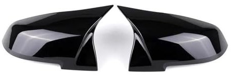 YOUKEJNM Auto Spiegelkappen Für 1 2 Für 3 4 Serie Für F20 F30 F31 F32 Für F36 2012 - UP Für 320i 328i 330d Für 335i Spiegel Abdeckung Ersatz Rückspiegelgehäuse(Bright Black)
