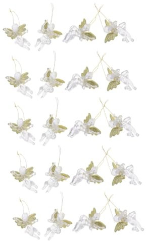 Cabilock 20stücke Transparente Puppe Weihnachtsbaum Dekoration Hängende Ornamente Für Festliche Für Weihnachtsfeiern Und Wohnraumgestaltung