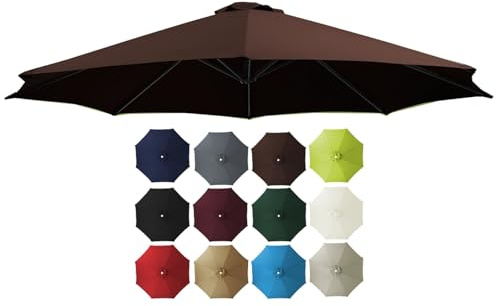 Miecoae Sonnenschirm Ersatzbezug 2.0m 2.30m 2.5m 2.7m 3.0m 6 Rippen/8 Rippen, Ersatz-Bezug, Sonnenschirmbezug für Gartenschirm Terrassenschirm Sonnenschirm Ersatzbezug(Style28,6 Ribs-3.0m(9.8ft)