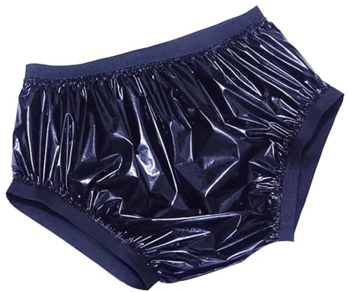 CSGTUO Inkontinenz-Unterhosen Auslaufsicher Sicherheitslasche Kunststoff für Erwachsene Wasserdicht Waschbar Wiederverwendbar Komfort-Hose,L,Black