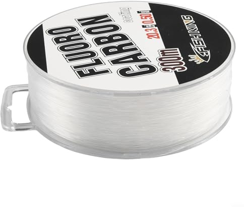 Línea de pesca líder de fluorocarbono, 300 m, 0,3-0,5 mm, resistente a la abrasión, invisible bajo el agua, resistente a los golpes (0,5 mm)