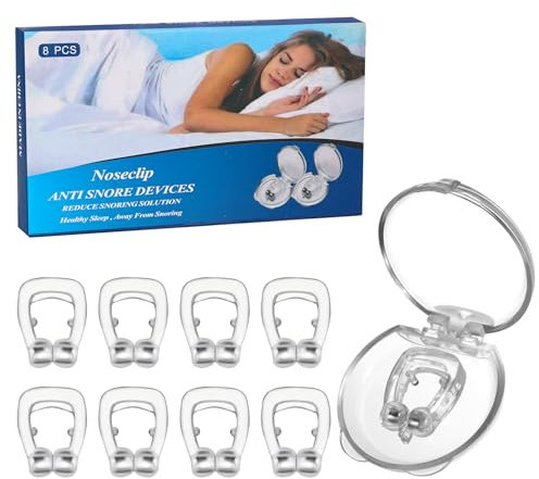 Zanfqvo Nasenspreizer & Schnarchstopper 8er Set - Anti Schnarch - Spreizt die Nasenflügel - Fördert Atmen und Schlaf - Wiederverwendbar, für Männer & Frauen