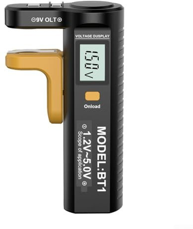 ARMYJY Easy to Use Battery Tester for AAAA, AA, C, D, N and 9V/1 5V Button Batteries Clear Readability with Pointer System