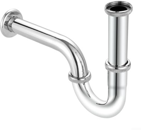 Zeroupshop Siphon For Washbasin Washstand Drain Fitting Exactly Odour Trap, Stainless Steel Waste Drain Valve Siphon Syphon Anti-odor Water Trap