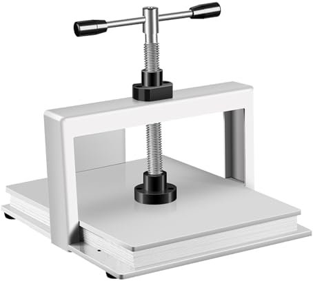 VNATWGOO Manuelle Papierpresse, Buchstahl, Notizen, Rechnungen, Buchbinder, BüRo, Rechnungspresse, Buchbinder, GläTtmaschine,A3