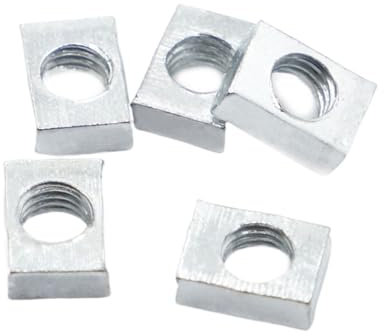 Ecrou carré, Écrou carré M3 M4 M5 M6 M8, écrous rectangulaires, profil en aluminium, accessoire bloc coulissant, écrou fraisé en acier au carbone fin(M3x12x24x2.5 10pcs)