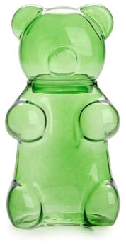 Balvi Azucarero Yummy Bear Color Verde con Forma de Osito de gominola Vidrio 250 ml