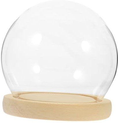 MAGICLULU Elegant Glass Domes for Crafts Display Case Glass Display Cloche Match Cloche