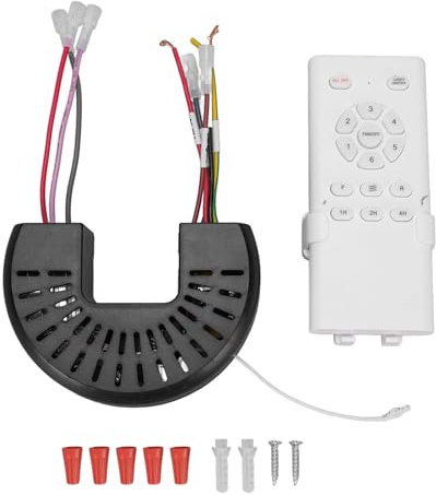 Remoto della Ventola del Soffitto Universale, Kit di Telecomando a 6 velocità di Tecnologia Avanzata per Ventilatori per Cella con Luci, Supporto a Supporto