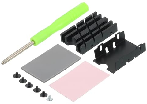 PATIKIL M.2 2242 Nvme SSD Kühlkörper Kit 34x22x6.7mm, Laptop Speicher Kühlkörper Kupfer Kühlung Thermopad Radiator Kühler für Laptop, Kupferton