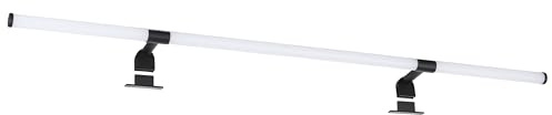 SEBSON Spiegelleuchte Bad 120cm auf Schrank, Klemmleuchte - neutralweiß | LED Spiegellampe auf Schrank & am Spiegel geklemmt - 4000K 12W 1550lm, Badezimmer IP44, rundum 360°, 1200x117x50mm